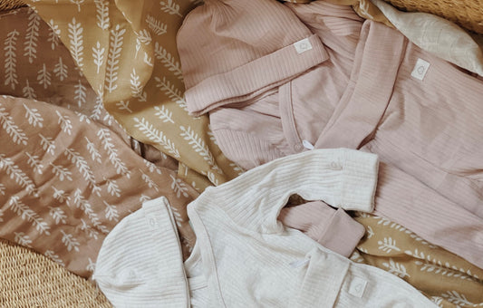 baby gift items, swaddle blankets and organic layettes
