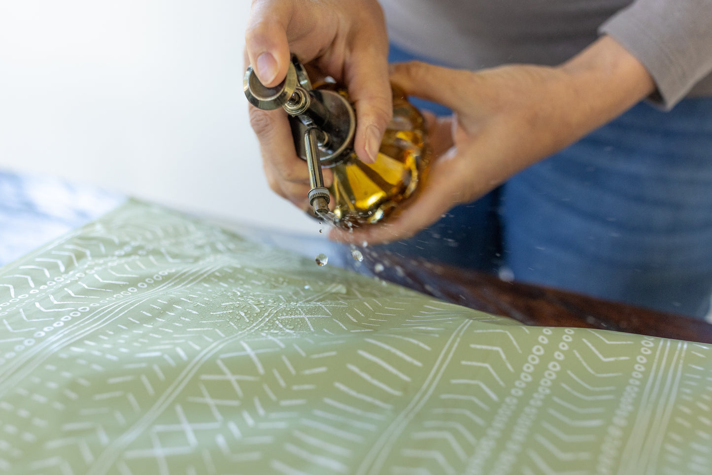 14.5x19 - Poly Mailer: Geo Boho Pattern (Sage Green)