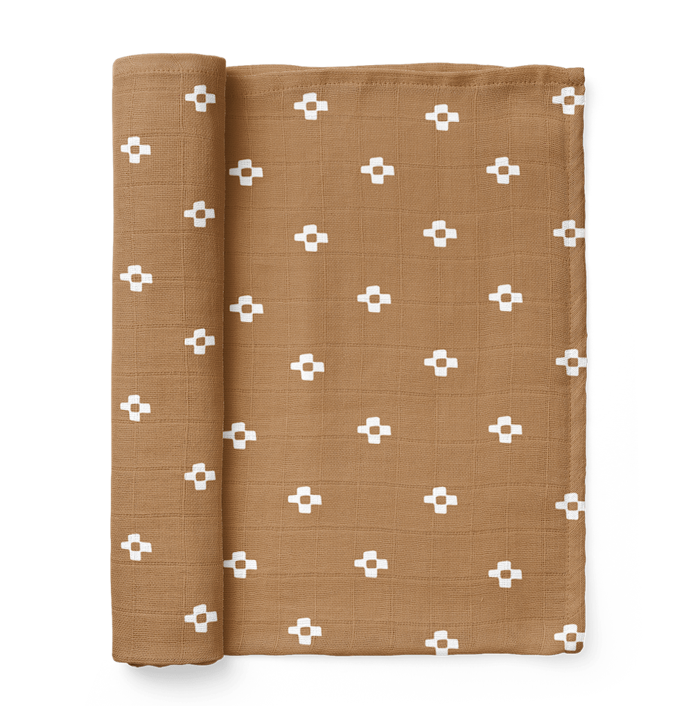 Brown Boho baby blanket