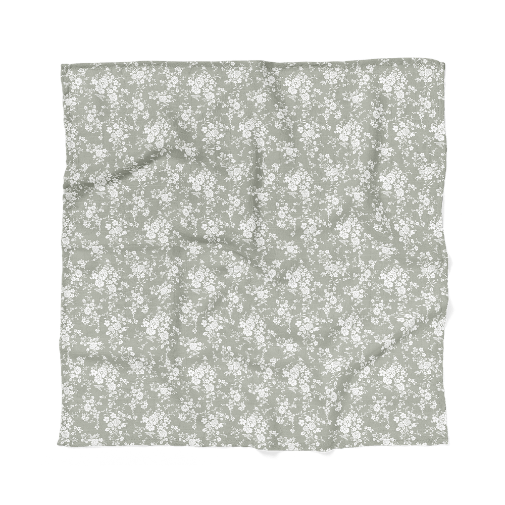 vintage bouquet swaddle blanket laid flat