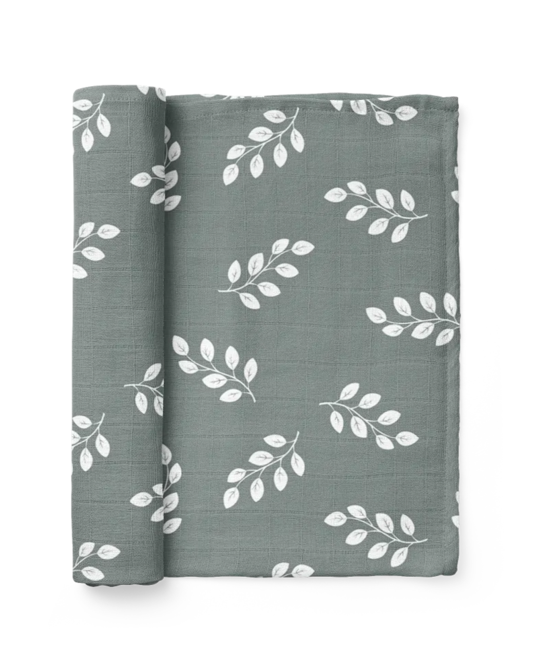 Swaddle Leaves Stormy Blue