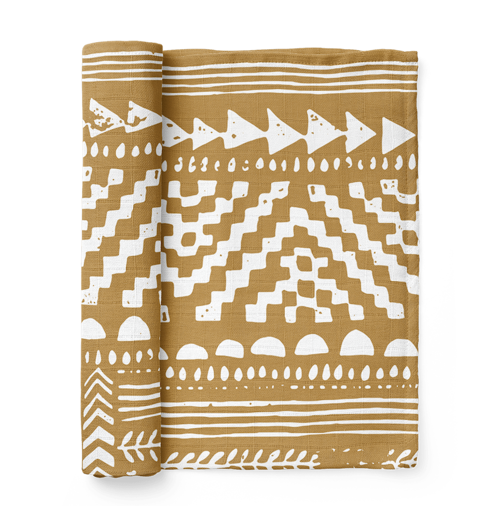 photo of our dark yellow blanket the tapestry honeygold unisex baby blanket