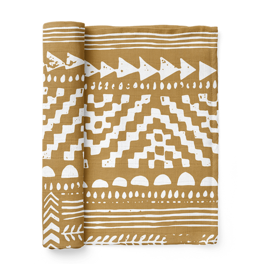 photo of our dark yellow blanket the tapestry honeygold unisex baby blanket