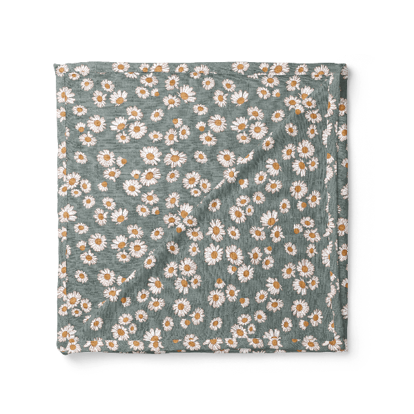 Swaddle Daisy Storm Blue