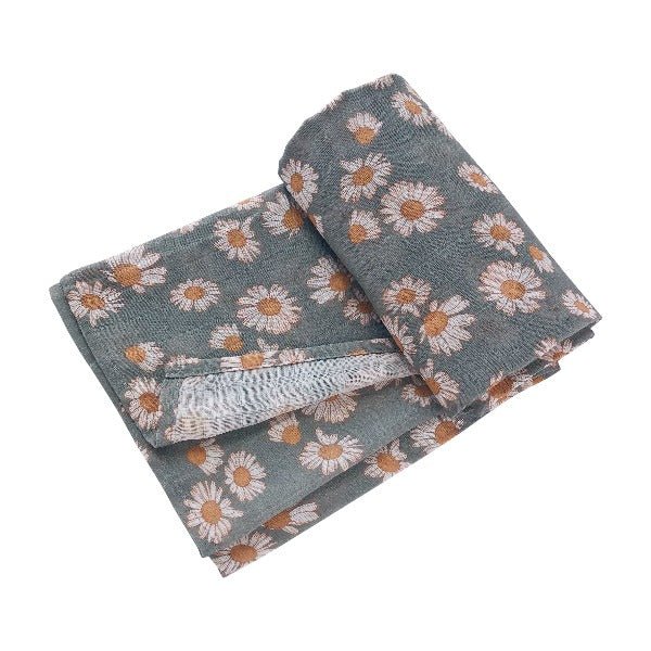 Swaddle Daisy Storm Blue