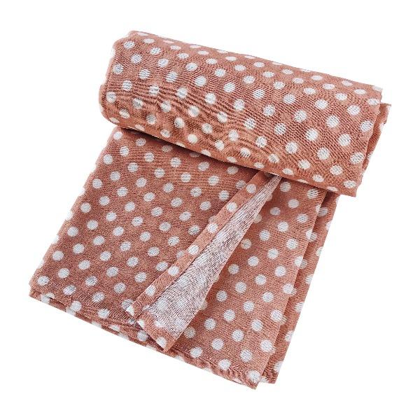polka dot Blush Pink half way wrapped angle