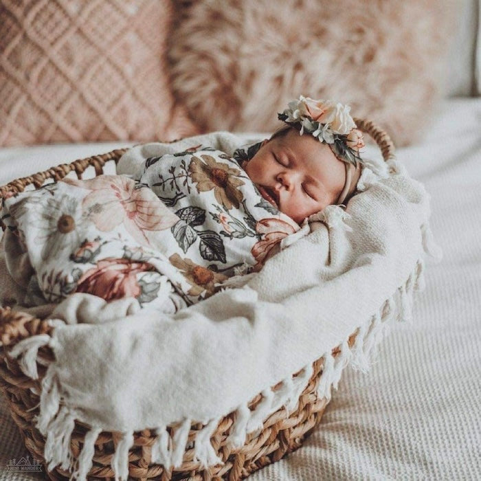 Newborn floral hot sale swaddle